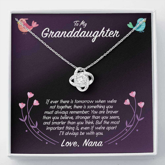 Granddaughter Necklace, To My Granddaughter Love Nana Love Knot Necklace Gifts For Daughter Rakva