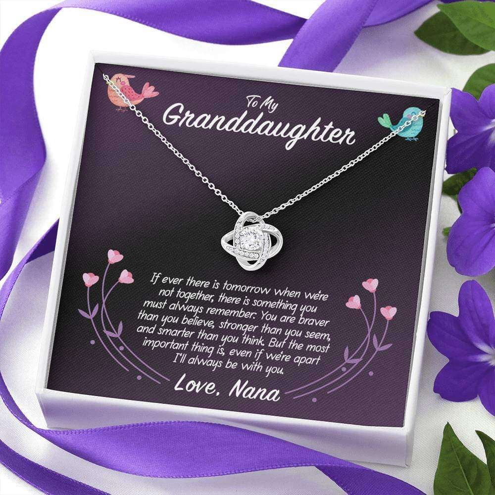 Granddaughter Necklace, To My Granddaughter Love Nana Love Knot Necklace Gifts For Daughter Rakva