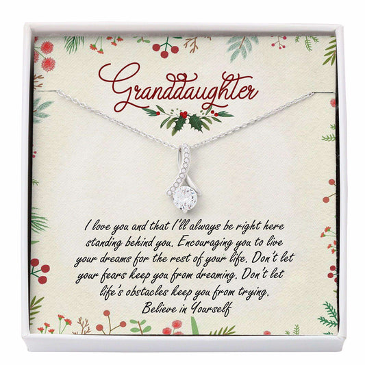 Granddaughter Necklace, To My Granddaughter Necklace “ Believe In Yourself “ Alluring Beauty Necklace For Girl Gifts For Daughter Rakva