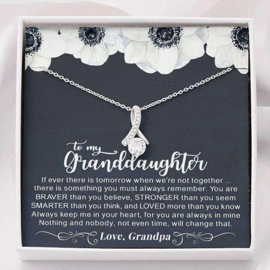 Granddaughter Necklace, To My Granddaughter Necklace Gift Always Keep Me In Your Heart Love Grandpa Gifts For Daughter Rakva