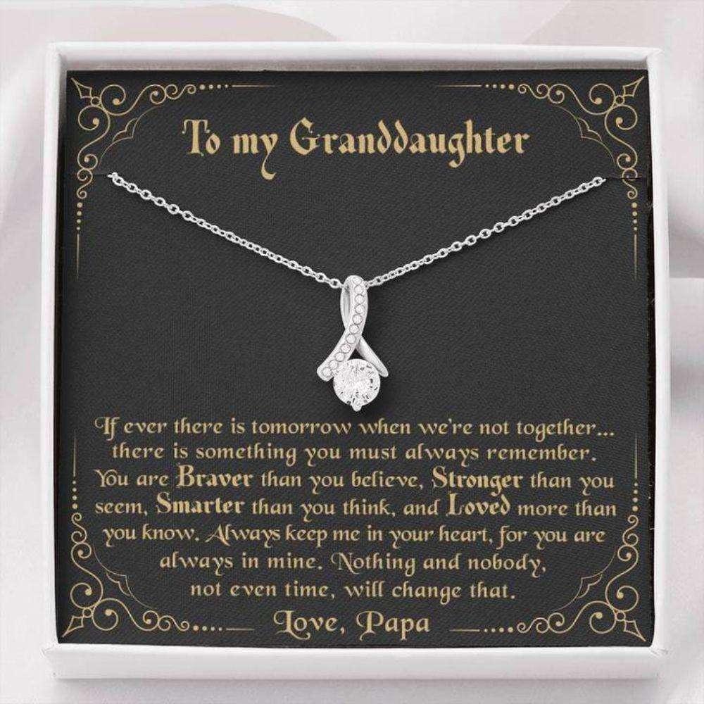 Granddaughter Necklace, To My Granddaughter Necklace Gift “ Always Keep Me In Your Heart Love Papa Gifts For Daughter Rakva