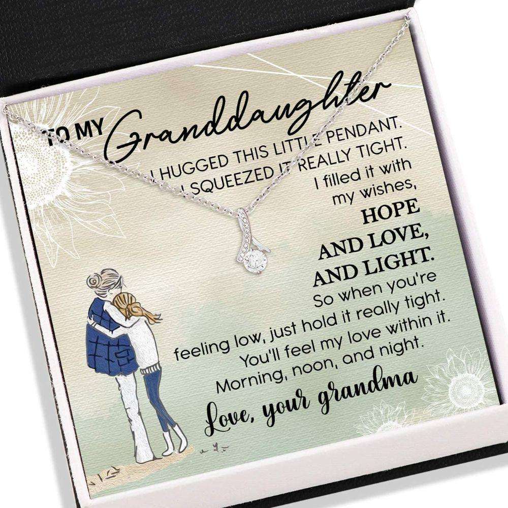 Granddaughter Necklace, To My Granddaughter Necklace Gift Card Gifts For Daughter Rakva