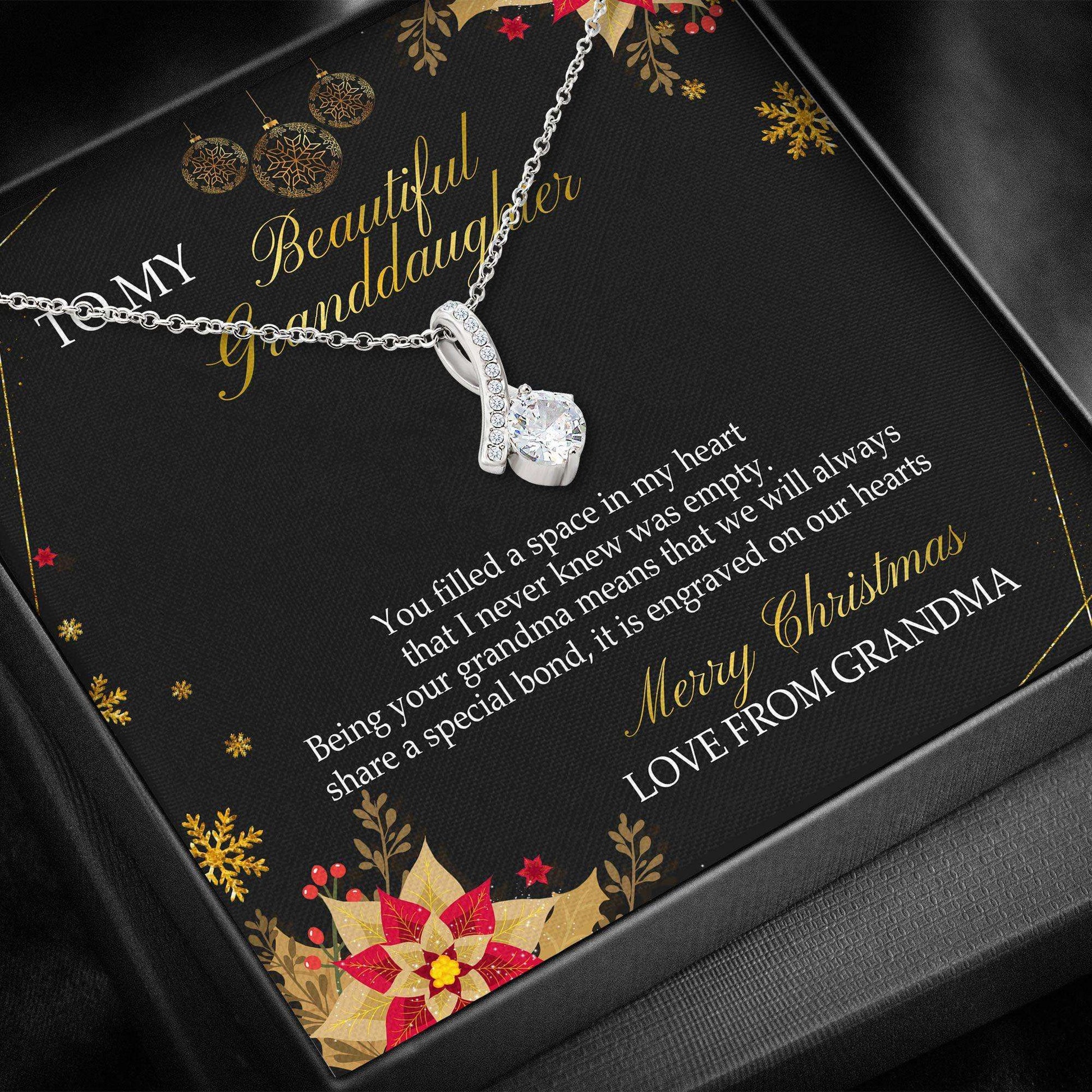 Granddaughter Necklace, To My Granddaughter Necklace “ Gift From Grandma Jewelry Christmas Necklace Gift Gifts For Daughter Rakva