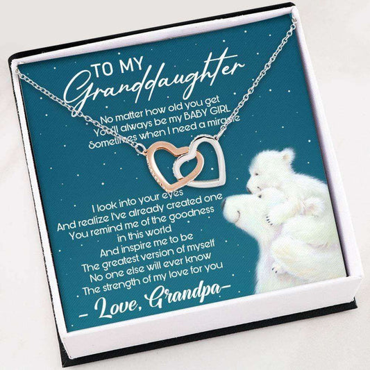 Granddaughter Necklace, To My Granddaughter Necklace Gift From Grandpa Gifts For Daughter Rakva