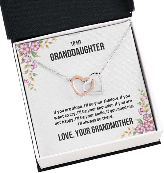 Granddaughter Necklace, To My Granddaughter Necklace Gift “ If You Are Alone “ I’M Here Necklace Gifts For Daughter Rakva