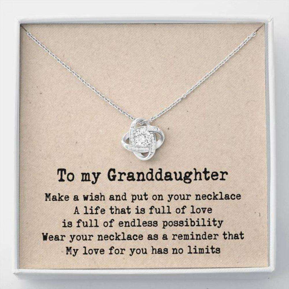 Granddaughter Necklace, To My Granddaughter Necklace Gift “ Infinity Heart Necklace Gifts For Daughter Rakva