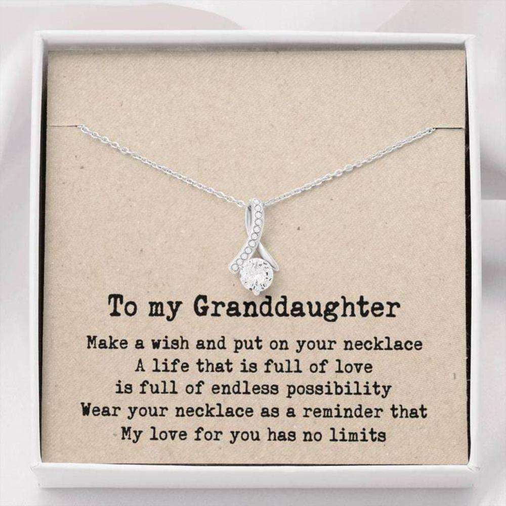 Granddaughter Necklace, To My Granddaughter Necklace Gift “ Infinity Heart Necklace Gifts For Daughter Rakva
