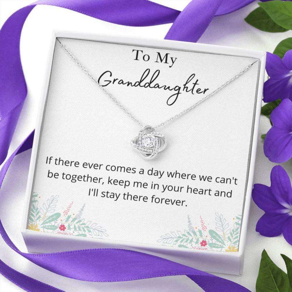 Granddaughter Necklace, To My Granddaughter Necklace Gift, Keep Me In Your Heart Necklace Gifts For Daughter Rakva