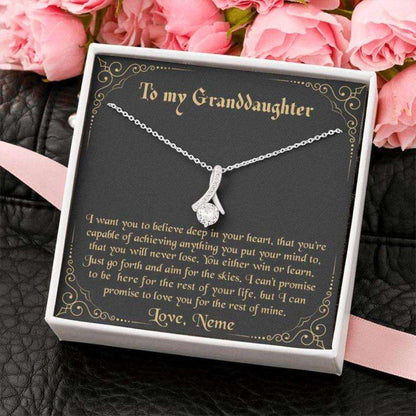 Granddaughter Necklace, To My Granddaughter Necklace Gift “ Love Neme Gifts For Daughter Rakva