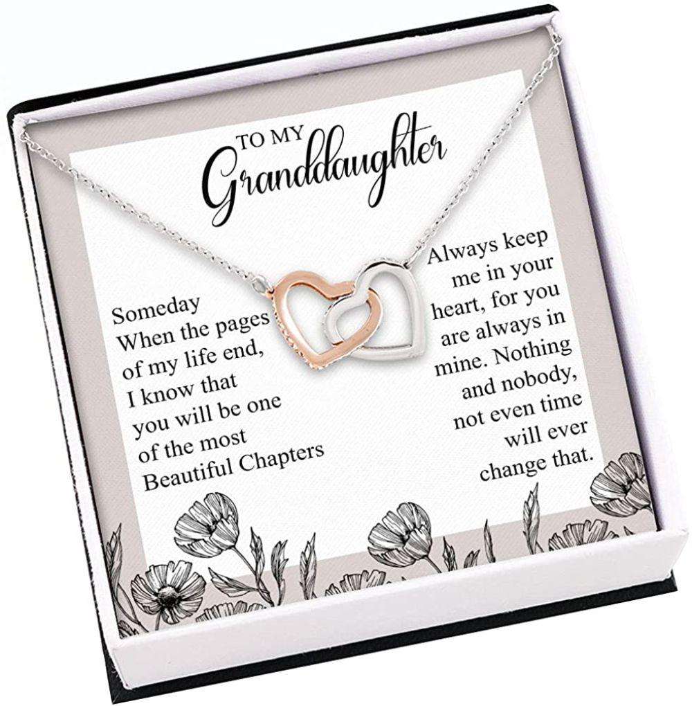 Granddaughter Necklace, To My Granddaughter Necklace Gift “ Most Beautiful Chapters Gifts For Daughter Rakva