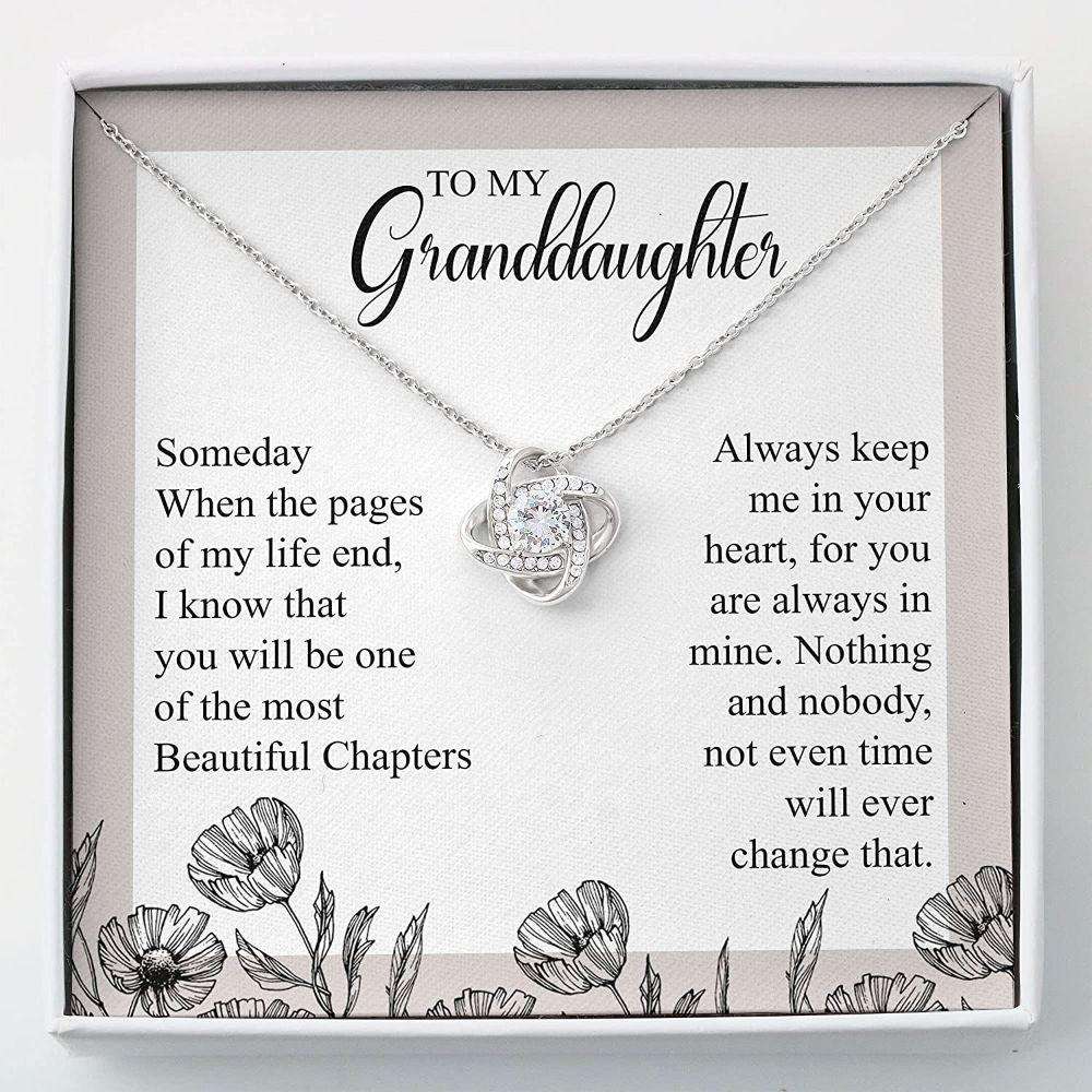 Granddaughter Necklace, To My Granddaughter Necklace Gift “ Most Beautiful Chapters Gifts For Daughter Rakva