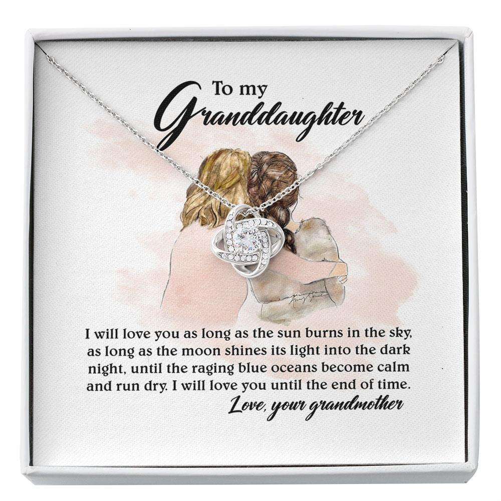 Granddaughter Necklace, To My Granddaughter Necklace Gift “ Sun Burns In The Sky “ Custom Necklace Gifts For Daughter Rakva