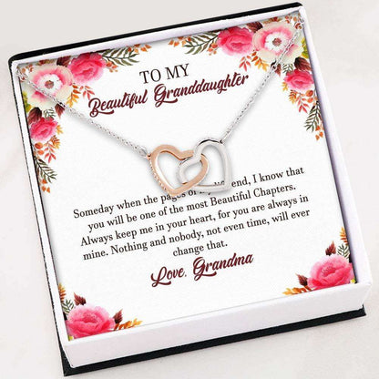 Granddaughter Necklace, To My Granddaughter Necklace Gift “ The Most Beautiful Chapters Necklace Gifts For Daughter Rakva