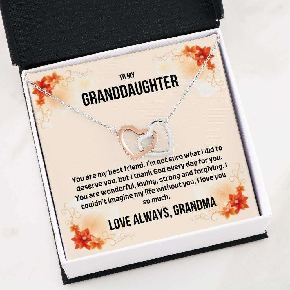 Granddaughter Necklace, To My Granddaughter Necklace Gift “ You Are My Best Friend Gifts For Daughter Rakva