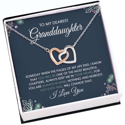 Granddaughter Necklace, To My Granddaughter Necklace “ Love Granddaughter Heart Christmas Necklace Gift Gifts For Daughter Rakva