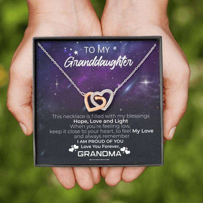 Granddaughter Necklace, To My Granddaughter, Never-Ending Love Necklace “ Birthday, Christmas, Graduation Gift Gifts For Daughter Rakva