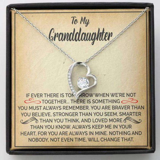 Granddaughter Necklace, To My Granddaughter Not Even Time Heart Necklace Gift Gifts For Daughter Rakva