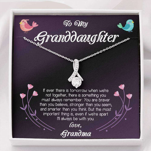 Granddaughter Necklace, To My Granddaughter Œbraver-Pb” Alluring Beauty Necklace Gift Gifts For Daughter Rakva