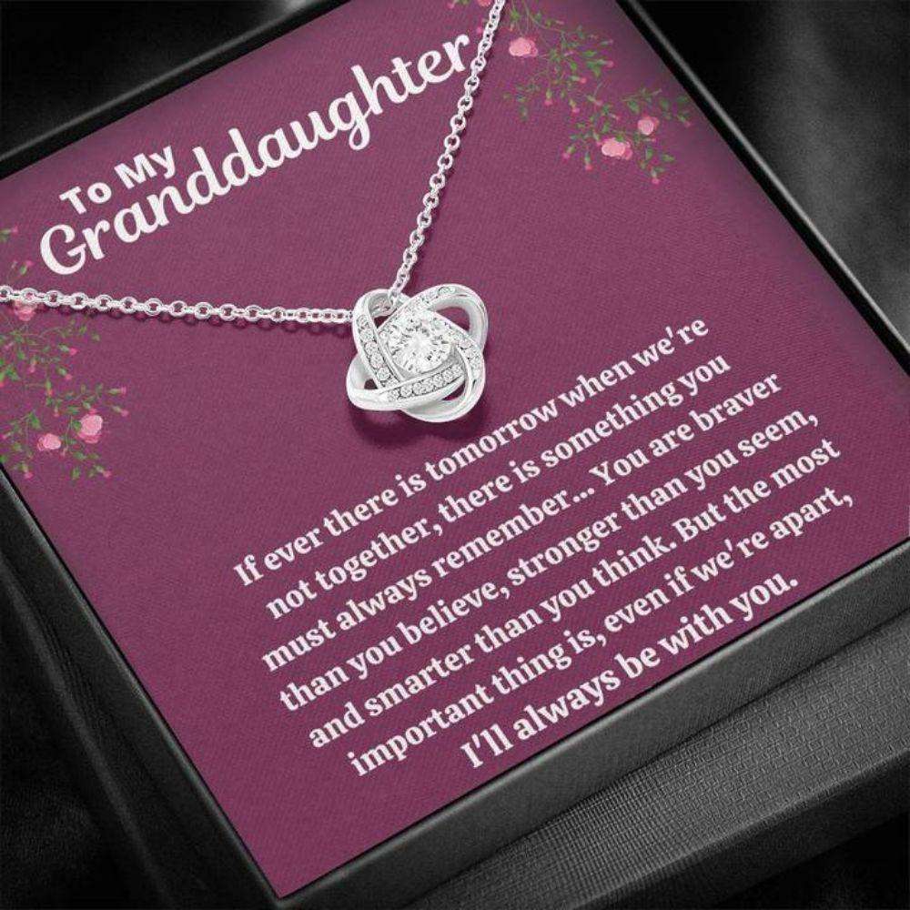 Granddaughter Necklace, To My Granddaughter Œstronger Than You Seem “ Purple” Love Knot Necklace Gift Gifts For Daughter Rakva