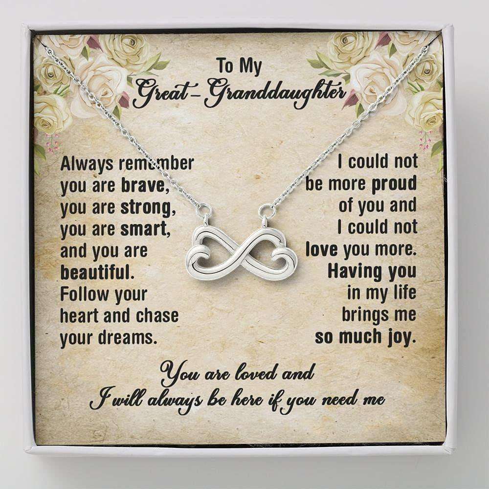 Granddaughter Necklace, To My Great Granddaughter Necklace Gift “ You Bring Me So Much Joy Gifts For Daughter Rakva