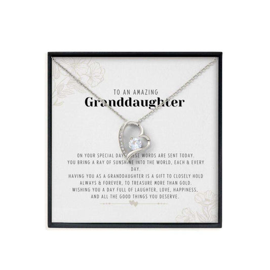 Granddaughter Necklace,Granddaughter Birthday Necklace Gifts, Sentimental & Meaningful Jewelry For Her Necklace Gifts For Daughter Rakva