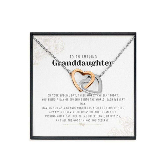 Granddaughter Necklace,Sentimental & Meaningful Gift For Granddaughter, To Amazing Granddaughter 21St Birthday Necklace Gifts For Daughter Rakva