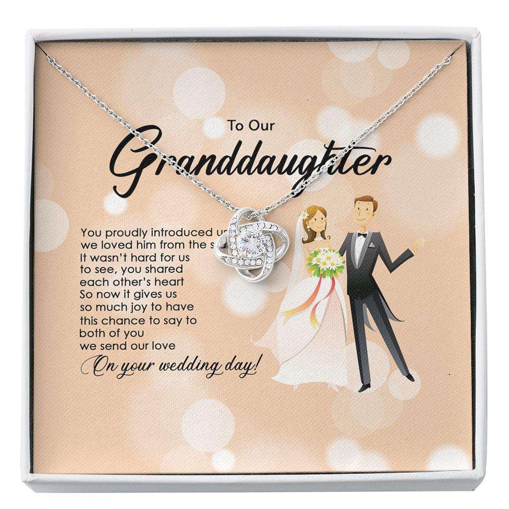 Granddaughter Necklace,Wedding Day Gift For Granddaughter From Grandparents, Granddaughter’S Wedding, Gifts For Bride Custom Necklace Gifts For Daughter Rakva