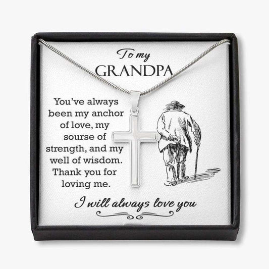 Grandfather Necklace, Gifts For Grandpa Necklace, Fathers Day Grandpa Gift From Grandson Granddaughter Gifts For Daughter Rakva