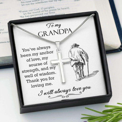 Grandfather Necklace, Gifts For Grandpa Necklace, Fathers Day Grandpa Gift From Grandson Granddaughter Gifts For Daughter Rakva