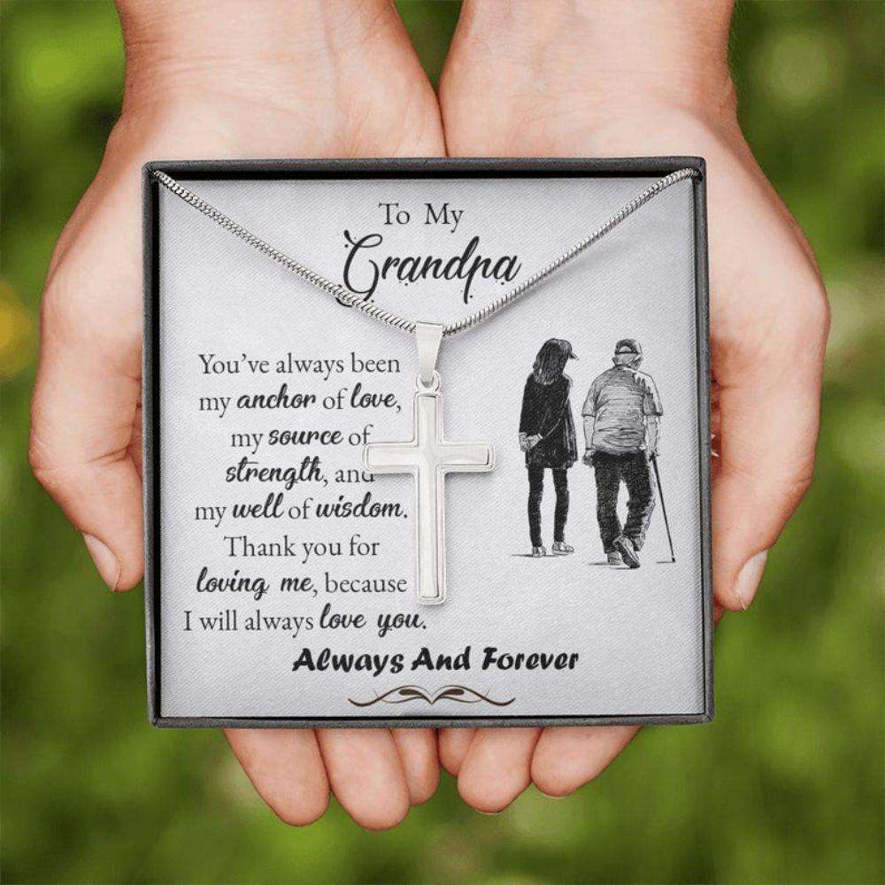 Grandfather Necklace, Grandpa Necklace, Gifts For Grandpa From Granddaughter Gifts For Daughter Rakva