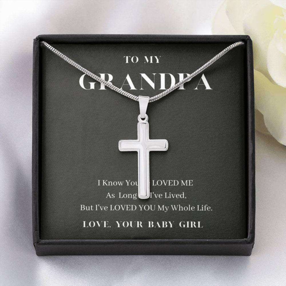 Grandfather Necklace, To My Grandpa Neckalce, Love You My Whole Life, Grandpa Gift, Granddaughter To Grandpa Gift Gifts for dad Rakva