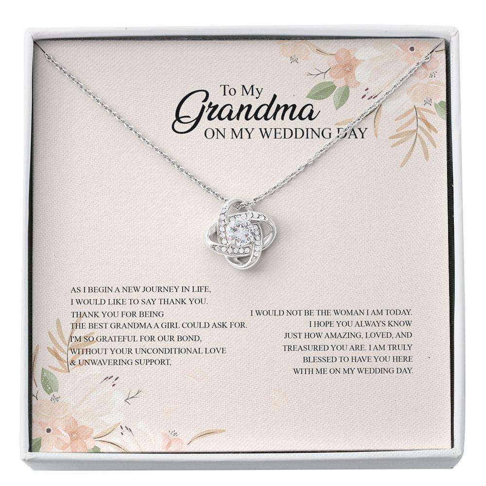 Grandma Of The Bride Wedding Day Necklace Gift From Bride, Wedding For Grandma, Grandmother Of The Bride Gifts Custom Necklace Gifts for Grandmother Rakva