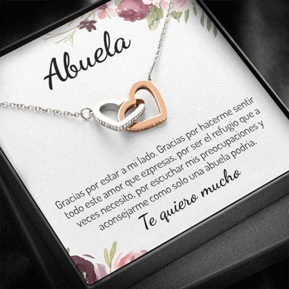 Grandmother Necklace, Abuela, Te Quiero Mucho, Infinity Hearts Necklace, Abuela Gift, Abuela Necklace, Spanish Grandma Sentimental Gfit Gifts for Grandmother Rakva