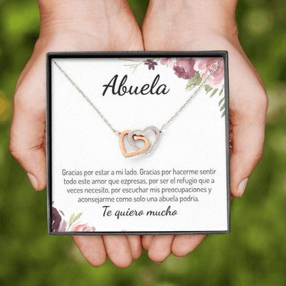 Grandmother Necklace, Abuela, Te Quiero Mucho, Infinity Hearts Necklace, Abuela Gift, Abuela Necklace, Spanish Grandma Sentimental Gfit Gifts for Grandmother Rakva