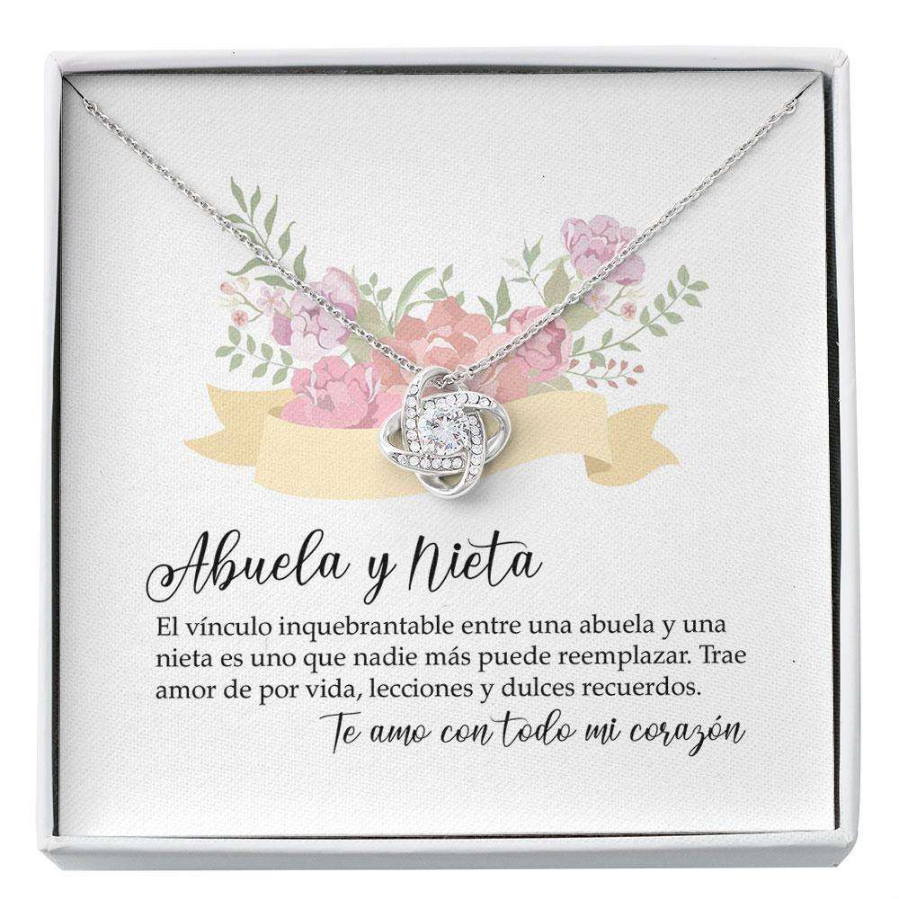 Grandmother Necklace, Abuela Y Nieta Necklace Spanish Grandma Granddaughter Gift Abuela Necklace Spanish Family Love Gifts For Daughter Rakva