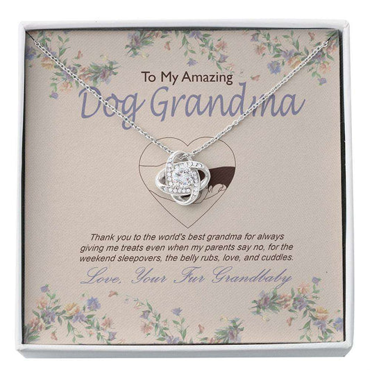 Grandmother Necklace, Best Dog Grandma Dog Nana Necklace Dog Lover Gift Necklace With Card Pet Grandparents Fur Grandbaby Gift Custom Necklace Gifts for Grandmother Rakva