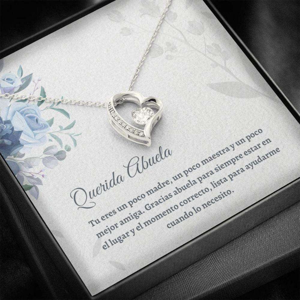 Grandmother Necklace, Cute Abuela Necklace “ Latina Grandma Gift “ Spanish Grandma Love “ Best Abuela Gift Gifts for Grandmother Rakva