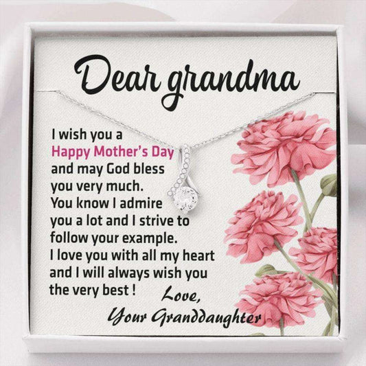 Grandmother Necklace, Dear Grandma Necklace Gift, Grandma Gift, Gift For Grandma From Granddaughter, Grandma Necklace Gifts For Daughter Rakva