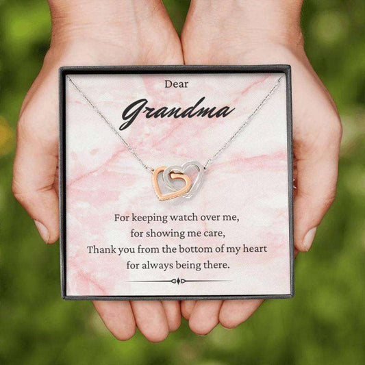 Grandmother Necklace, Dear Grandma Necklace, Keeping Watch, Gift For Grandma From Grandson Granddaughter Gifts For Daughter Rakva