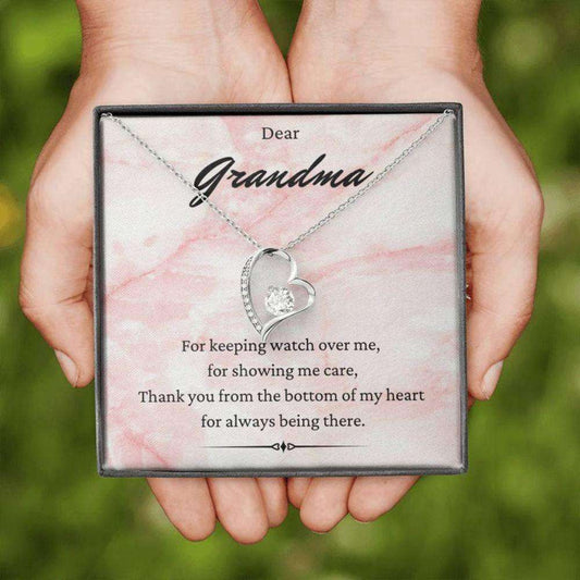 Grandmother Necklace, Dear Grandma Necklace, Keeping Watch, Gift For Grandma From Grandson Granddaughter Gifts For Daughter Rakva