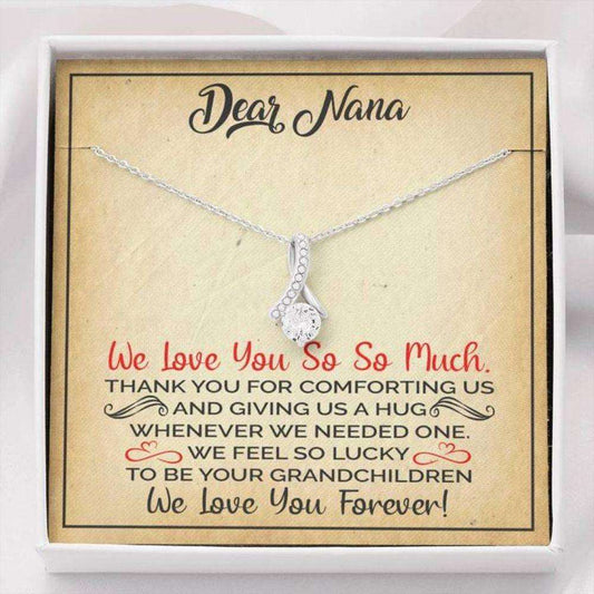 Grandmother Necklace, Dear Nana Œhug” Alluring Beauty Necklace Gift From Granddaughter Grandson Gifts For Daughter Rakva