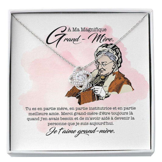 Grandmother Necklace, French Grandma Gift Collier Ma Grandmereje T’Aime Love To Grandma Carte Grand Mere Custom Necklace Gifts for Grandmother Rakva