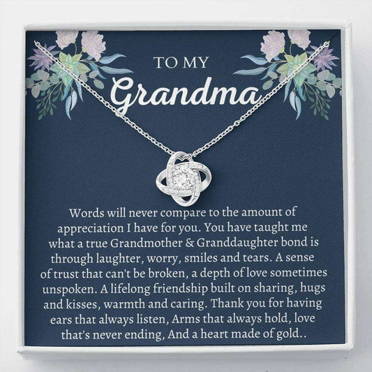 Grandmother Necklace, Gift For Grandma From Granddaughter To My Grandma Necklace A Heart Gifts For Daughter Rakva