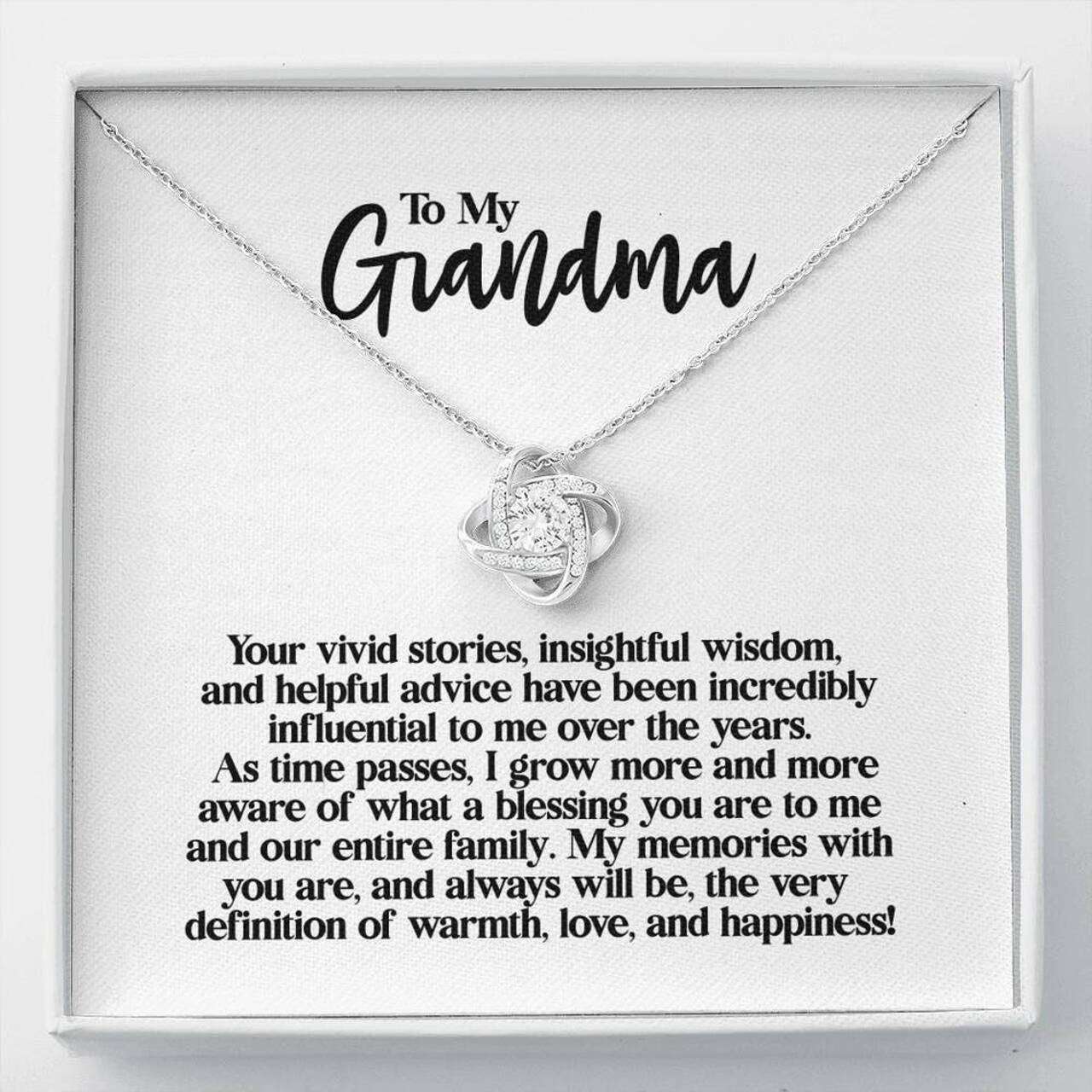 Grandmother Necklace, Gift For Grandma Necklace My Memories With You Gifts for Grandmother Rakva