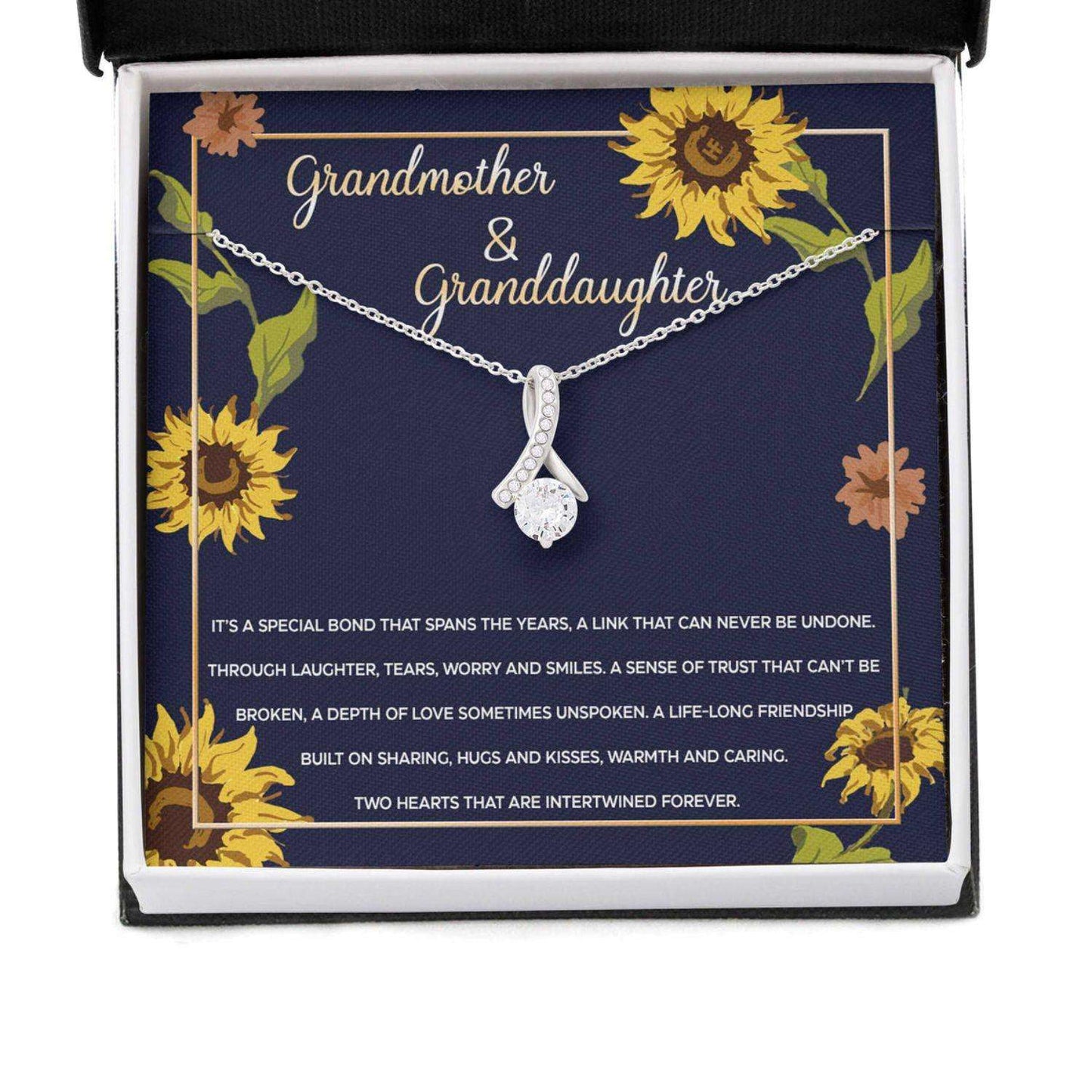 Grandmother Necklace, Gift For Mother’S Day From Granddaughter, Sunmessage Card Gifts For Daughter Rakva