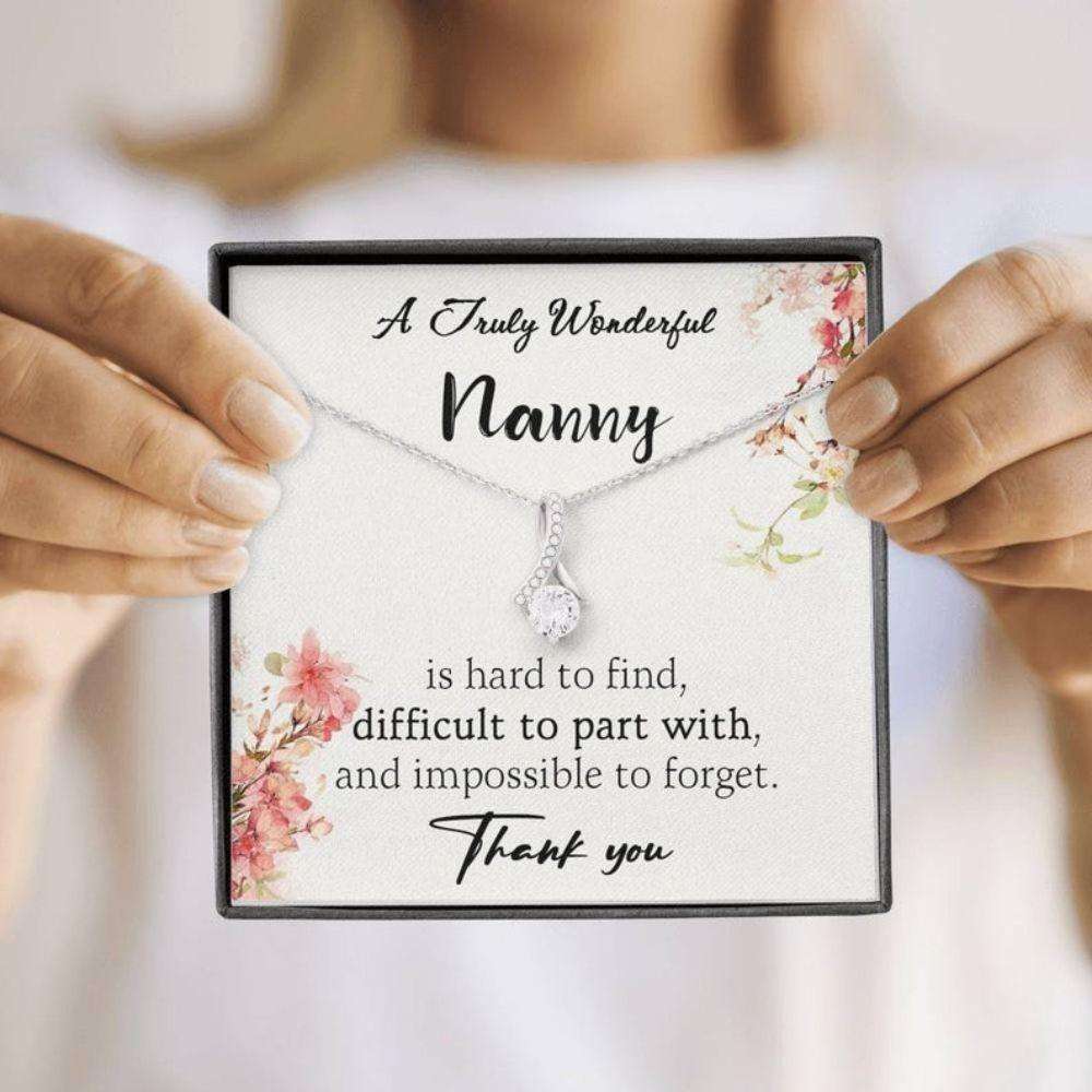 Grandmother Necklace, Gift For Nanny Leaving, Childminder Gifts, Thank You Nanny Necklace Gifts for Grandmother Rakva