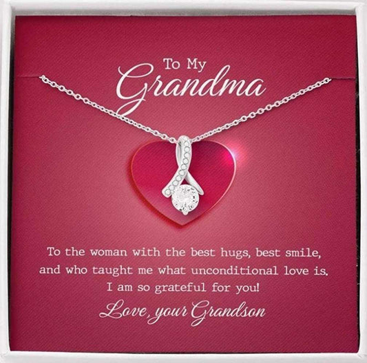 Grandmother Necklace, Gift From Grandson, Necklace Gift For Grandmother Gifts for Grandmother Rakva