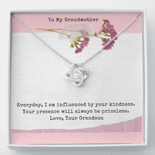 Grandmother Necklace “ Gift Necklace Message Card “ To Grandmother From Grandson Priceless Gifts for Grandmother Rakva