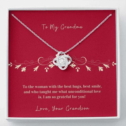 Grandmother Necklace “ Gift Necklace To Grandma “ Necklace To Grandmother From Grandson “ Forever Grateful “ Gifts for Grandmother Rakva