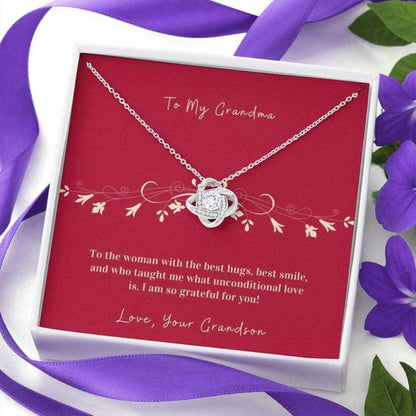 Grandmother Necklace “ Gift Necklace To Grandma “ Necklace To Grandmother From Grandson “ Forever Grateful “ Gifts for Grandmother Rakva